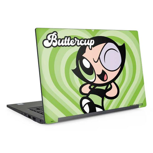 Cartoon Network Powerpuff Girls Buttercup Green Hearts Dell Latitude Skin