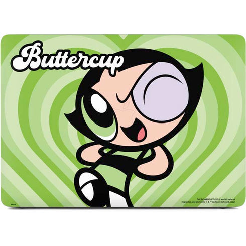 Cartoon Network Powerpuff Girls Buttercup Green Hearts Apple MacBook Air Skin