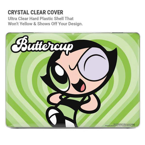 Cartoon Network Powerpuff Girls Buttercup Green Hearts MacBook Pro 14in (2021-24) Case plus Skin