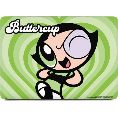 Cartoon Network Powerpuff Girls Buttercup Green Hearts Apple MacBook Pro 16-inch Skin