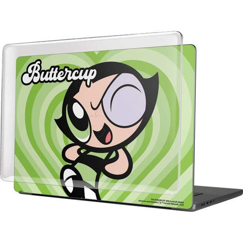 Cartoon Network Powerpuff Girls Buttercup Green Hearts MacBook Cases