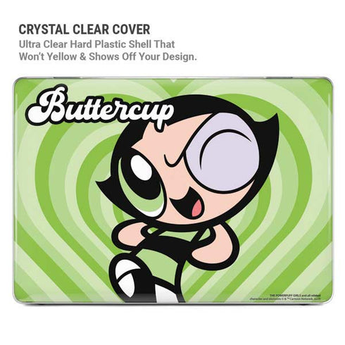 Cartoon Network Powerpuff Girls Buttercup Green Hearts MacBook Cases