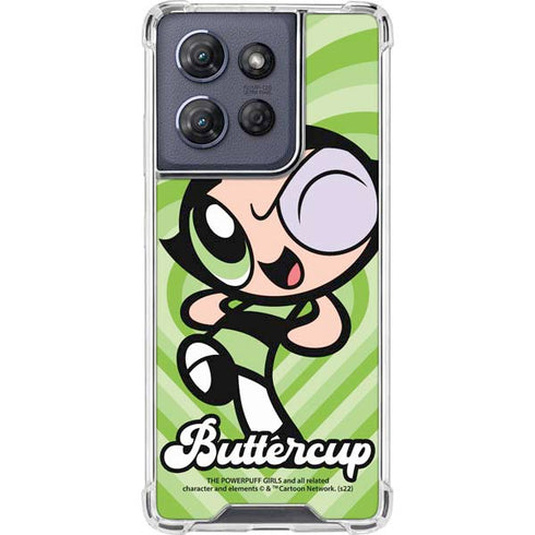 Cartoon Network Powerpuff Girls Buttercup Green Hearts Moto G 5G (2025) Clear Case