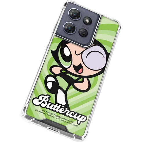 Cartoon Network Powerpuff Girls Buttercup Green Hearts Moto G 5G (2025) Clear Case