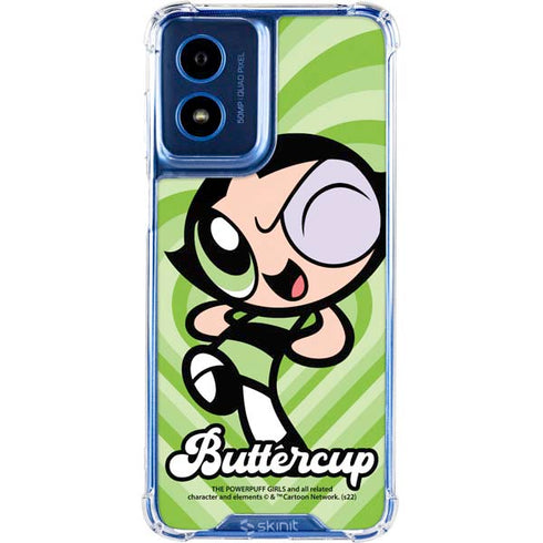 Cartoon Network Powerpuff Girls Buttercup Green Hearts Moto G 5G (2024) Clear Case