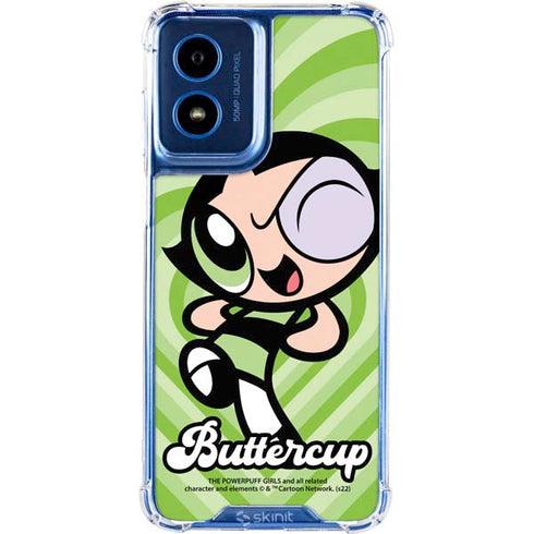Cartoon Network Powerpuff Girls Buttercup Green Hearts Moto G Play 4G (2024) Clear Case