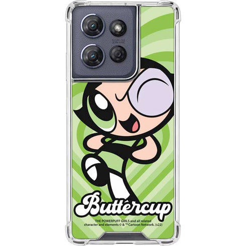Cartoon Network Powerpuff Girls Buttercup Green Hearts Moto G Play 5G (2025) Clear Case