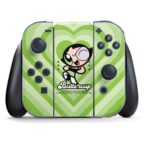Cartoon Network Powerpuff Girls Buttercup Green Hearts Nintendo Skins