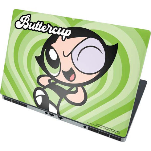 Cartoon Network Powerpuff Girls Buttercup Green Hearts Dell Precision Skin