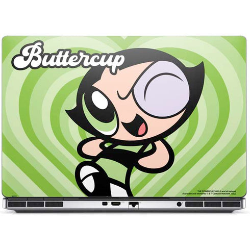 Cartoon Network Powerpuff Girls Buttercup Green Hearts Dell Precision Skin