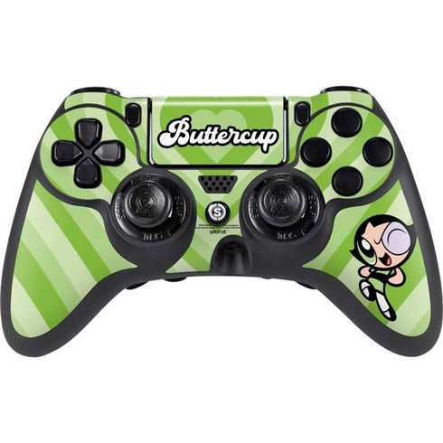 Cartoon Network Powerpuff Girls Buttercup Green Hearts PlayStation PS4 Skins