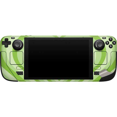 Cartoon Network Powerpuff Girls Buttercup Green Hearts Steam Deck Handheld Gaming Computer Skin