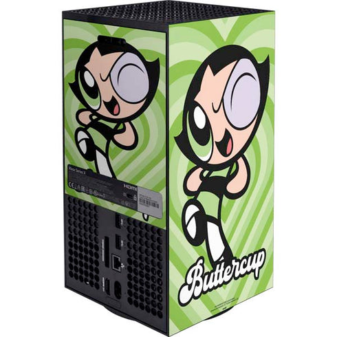 Cartoon Network Powerpuff Girls Buttercup Green Hearts XBox Series X Digital Edition Bundle Skin