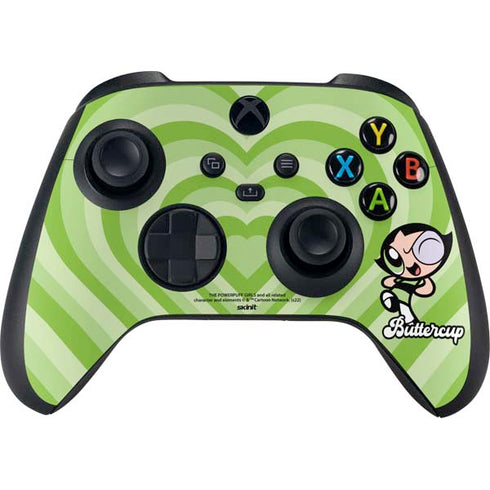 Cartoon Network Powerpuff Girls Buttercup Green Hearts XBox Series X Digital Edition Bundle Skin