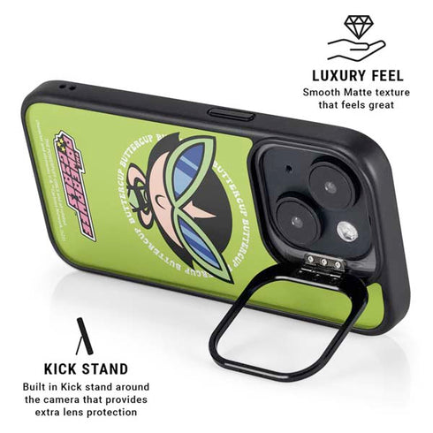 Cartoon Network Powerpuff Girls Buttercup iPhone 15 Plus Kickstand Case