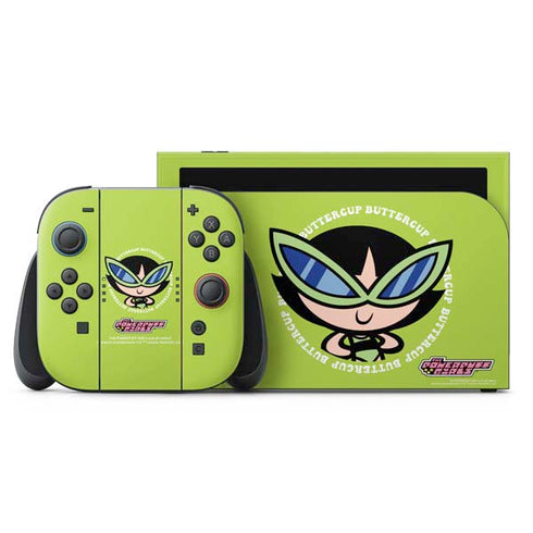 Cartoon Network Powerpuff Girls Buttercup Nintendo Switch 2 (2025) with Joy-Con Skin