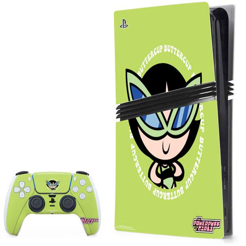 Cartoon Network Powerpuff Girls Buttercup PS5 Pro Bundle Skin