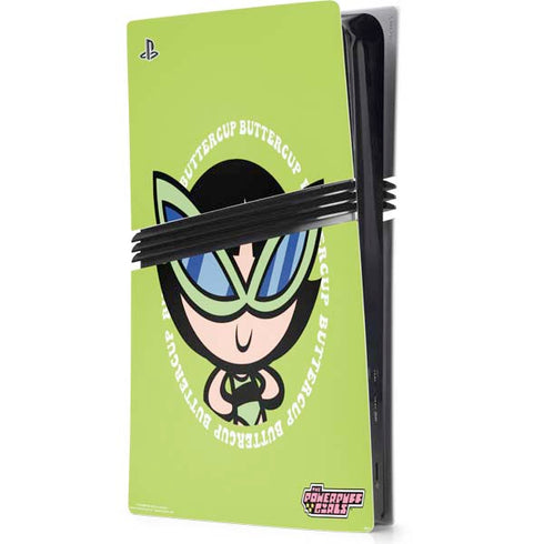 Cartoon Network Powerpuff Girls Buttercup PS5 Pro Console Skin