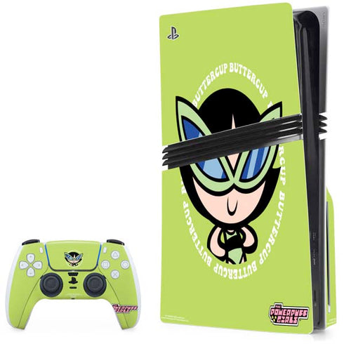 Cartoon Network Powerpuff Girls Buttercup PlayStation PS5 Skins