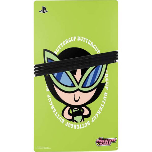 Cartoon Network Powerpuff Girls Buttercup PS5 Pro Disk Bundle Skin