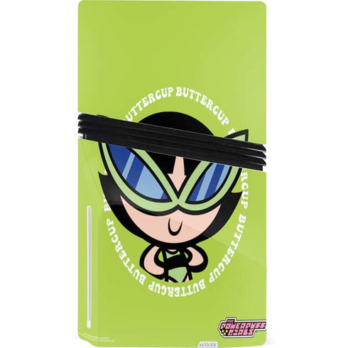 Cartoon Network Powerpuff Girls Buttercup PS5 Pro Disk Bundle Skin