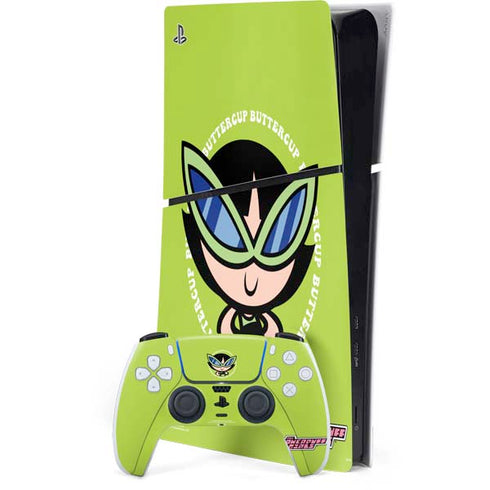 Cartoon Network Powerpuff Girls Buttercup PlayStation PS5 Skins