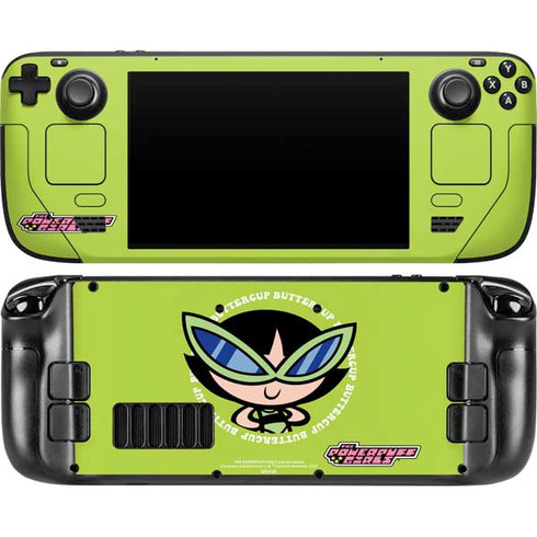 Cartoon Network Powerpuff Girls Buttercup Steam Deck Handheld Gaming Computer OLED Skin