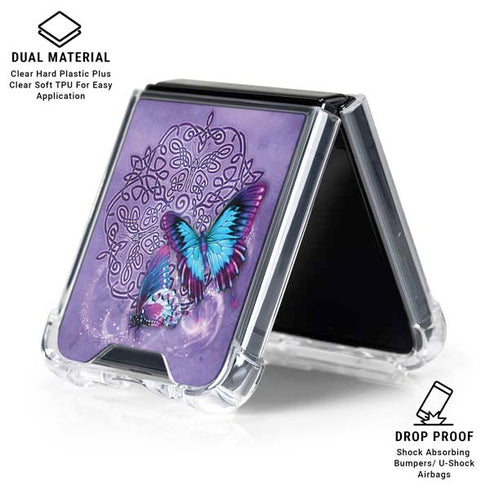 Butterfly Celtic Knot by Brigid Ashwood Galaxy Z Flip6 Clear Case