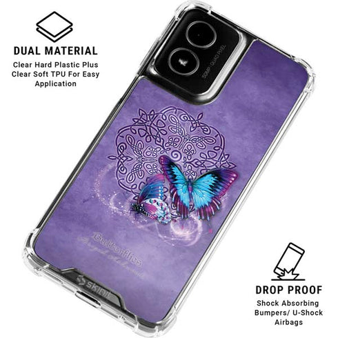 Butterfly Celtic Knot by Brigid Ashwood Moto G Power 5G (2024) Clear Case