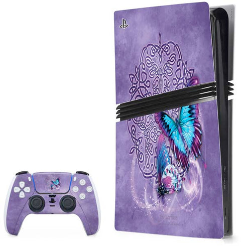 Butterfly Celtic Knot by Brigid Ashwood PS5 Pro Bundle Skin