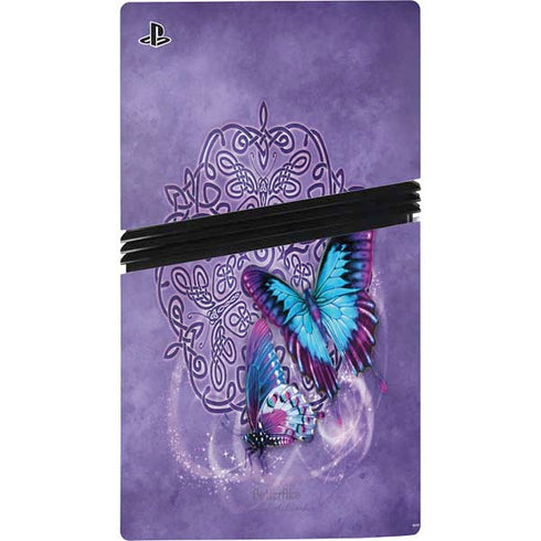 Butterfly Celtic Knot by Brigid Ashwood PS5 Pro Disk Console Skin
