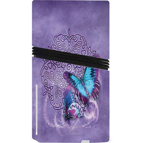 Butterfly Celtic Knot by Brigid Ashwood PS5 Pro Disk Console Skin