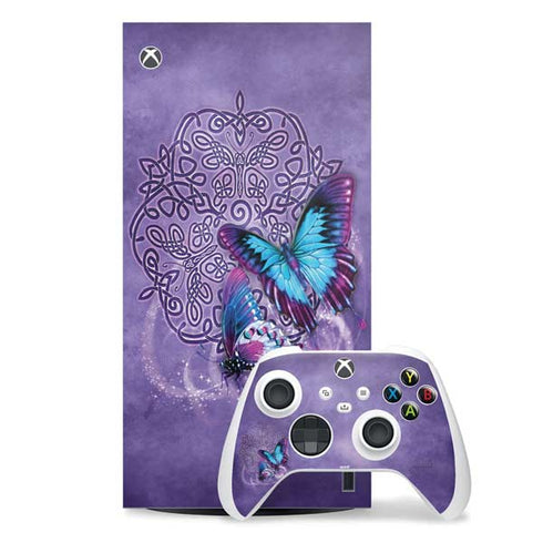 Butterfly Celtic Knot by Brigid Ashwood Xbox Series X Skins