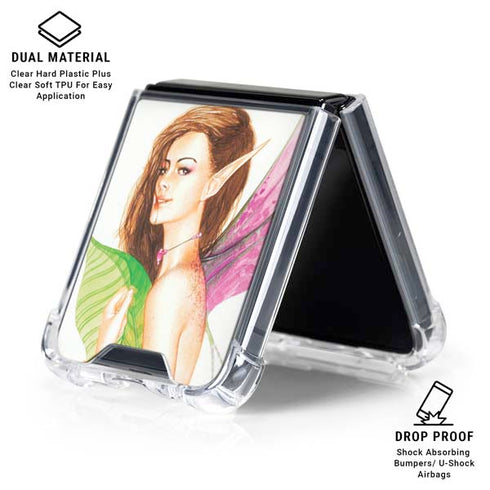 Butterfly Fairy by LA Williams Galaxy Z Flip6 Clear Case