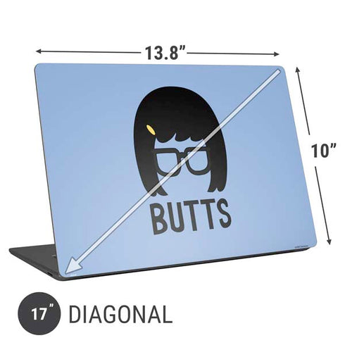 Bobs Burgers Butts Universal Laptop 17in (13.8 x 10in) Skin