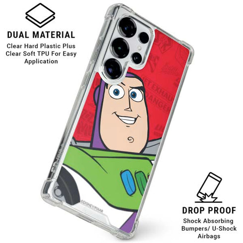 Disney Toy Story Buzz Lightyear Galaxy S25 Ultra Clear Case