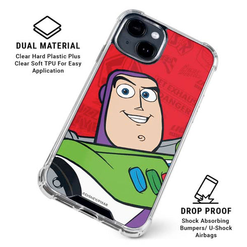 Disney Toy Story Buzz Lightyear iPhone 15 Clear Case