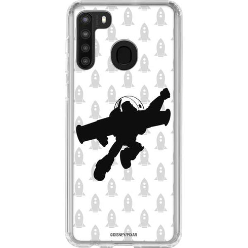 Disney Toy Story Buzz Lightyear Silhouette Galaxy A21 Clear Case