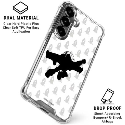 Disney Toy Story Buzz Lightyear Silhouette Galaxy S26 Clear Case