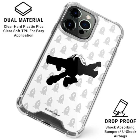 Disney Toy Story Buzz Lightyear Silhouette iPhone 16 Pro Clear Case
