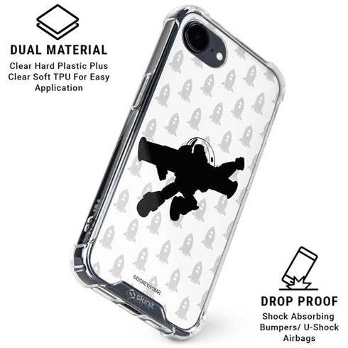 Disney Toy Story Buzz Lightyear Silhouette iPhone 16e Clear Case