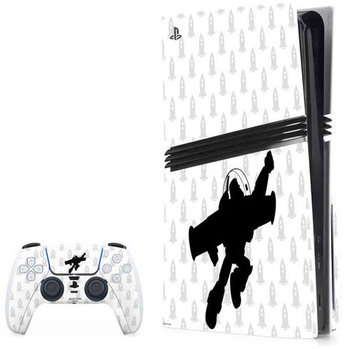 Disney Toy Story Buzz Lightyear Silhouette PS5 Pro Disk Bundle Skin
