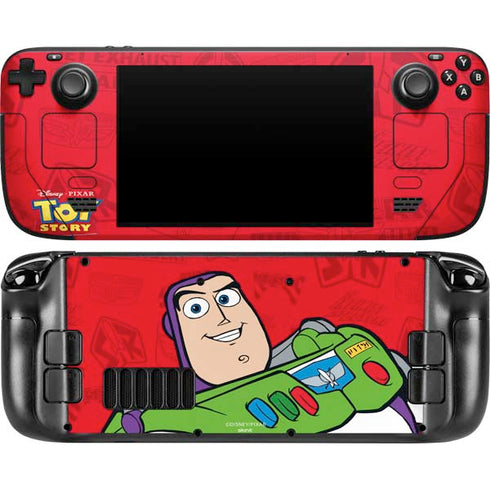Disney Toy Story Buzz Lightyear Steam Deck Handheld Gaming Computer OLED Skin