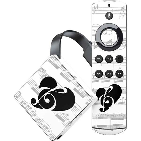 BW Musical Notes Amazon Fire TV Skin