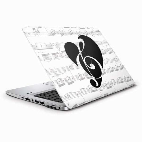 BW Musical Notes HP Elitebook Skin