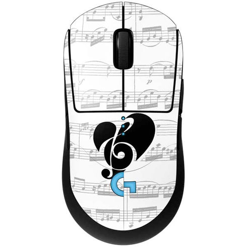 BW Musical Notes G Pro Wireless Gaming Mouse Skin