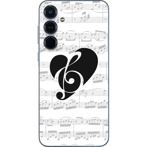 BW Musical Notes Galaxy A35 5G Skin