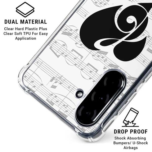 BW Musical Notes Galaxy A36 5G Clear Case