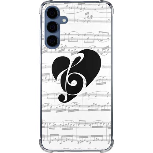 BW Musical Notes Galaxy A55 5G Clear Case