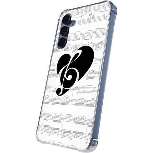 BW Musical Notes Galaxy A55 5G Clear Case